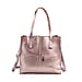 Sumptuous Quality 100% Genuine Leather LARGE Tote Bag with Shoulder Strap - Black - Pink