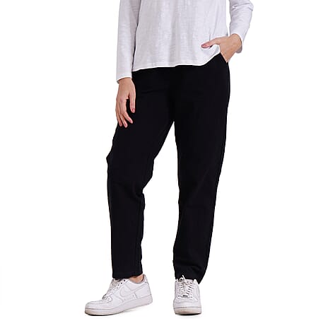 La Marey 100% Cotton Casual Trousers (Size 8 to 10) - Black