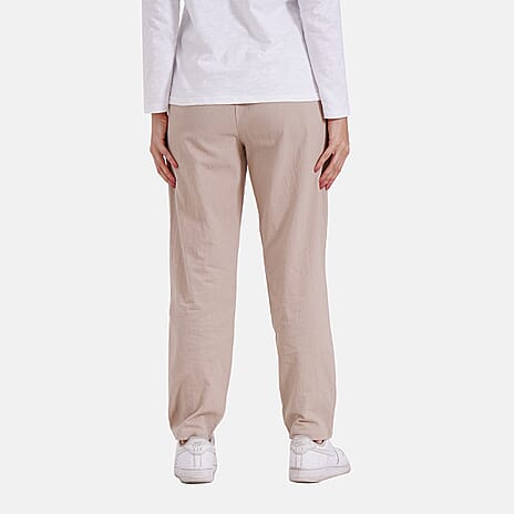 La Marey Cotton Patterned Jean and Pant-Trouser (Size - Small) - Grey - Black