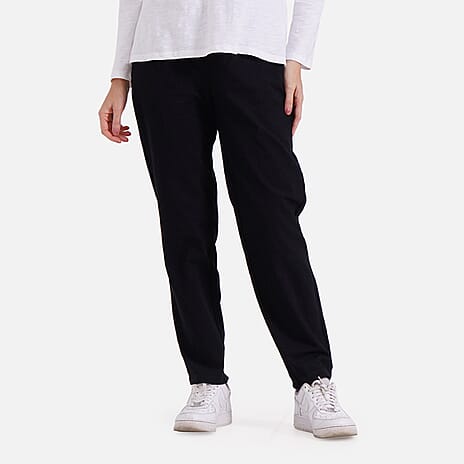 - Maisi 100% Cotton Capri Trousers - (Size S) - Black