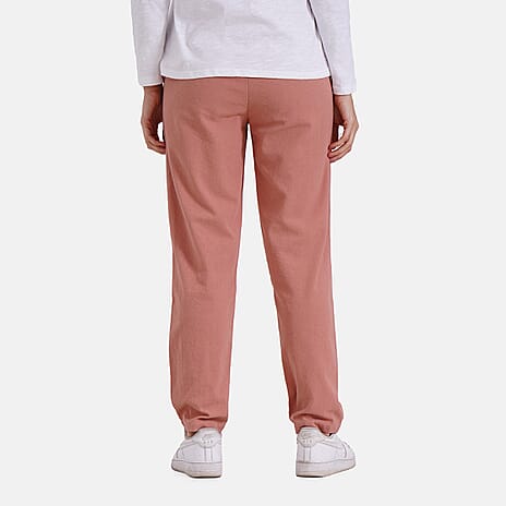 & Maisi Cotton Patterned Jean and Pant-Trouser (Size 73x1 cm) - Pink & Black