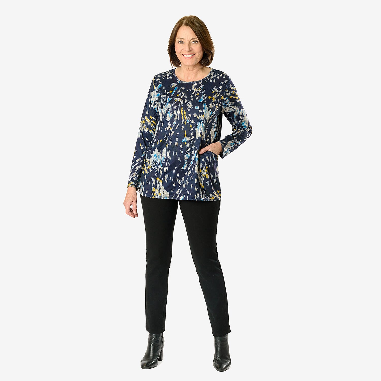 La Marey Print Pocket Top