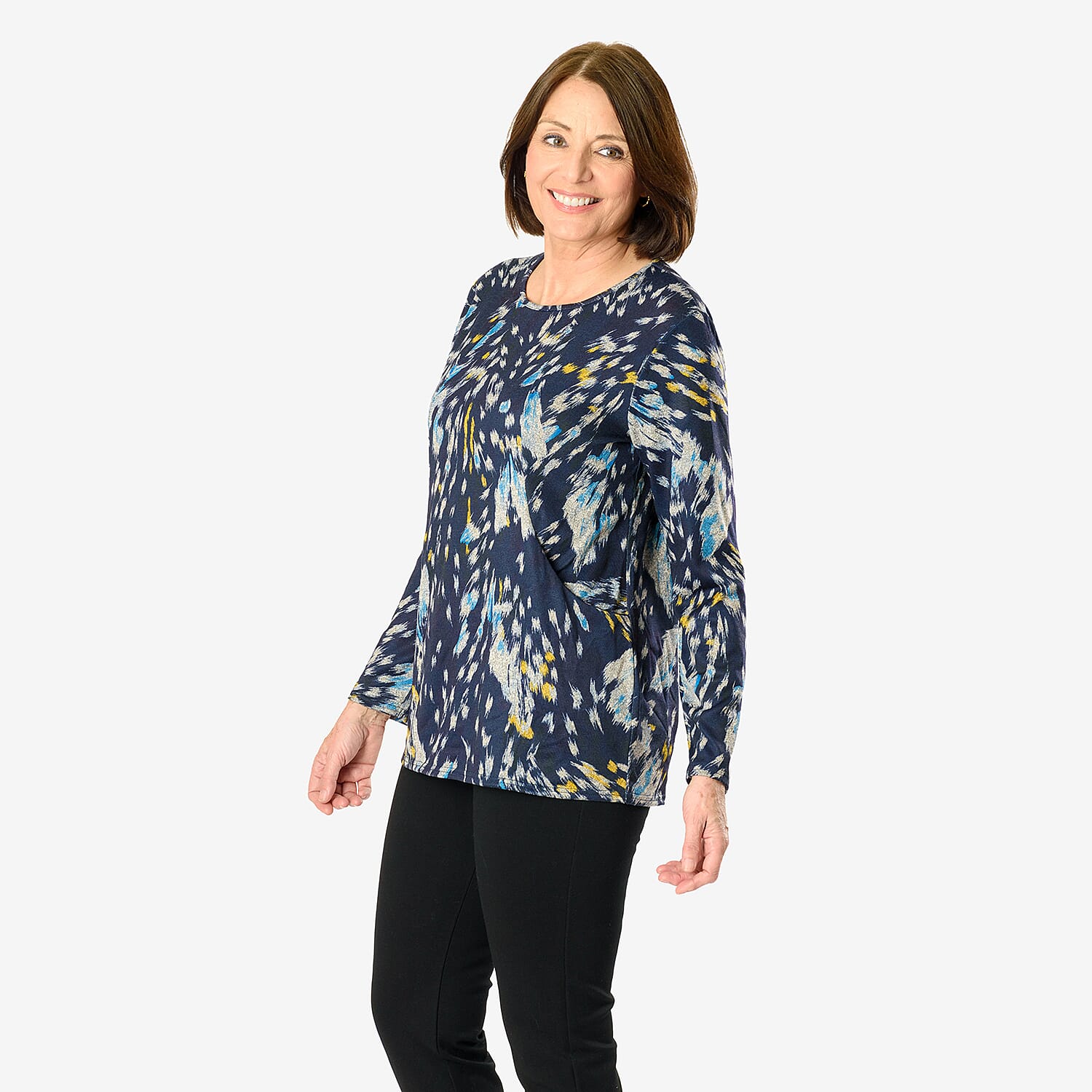 La Marey Print Pocket Top