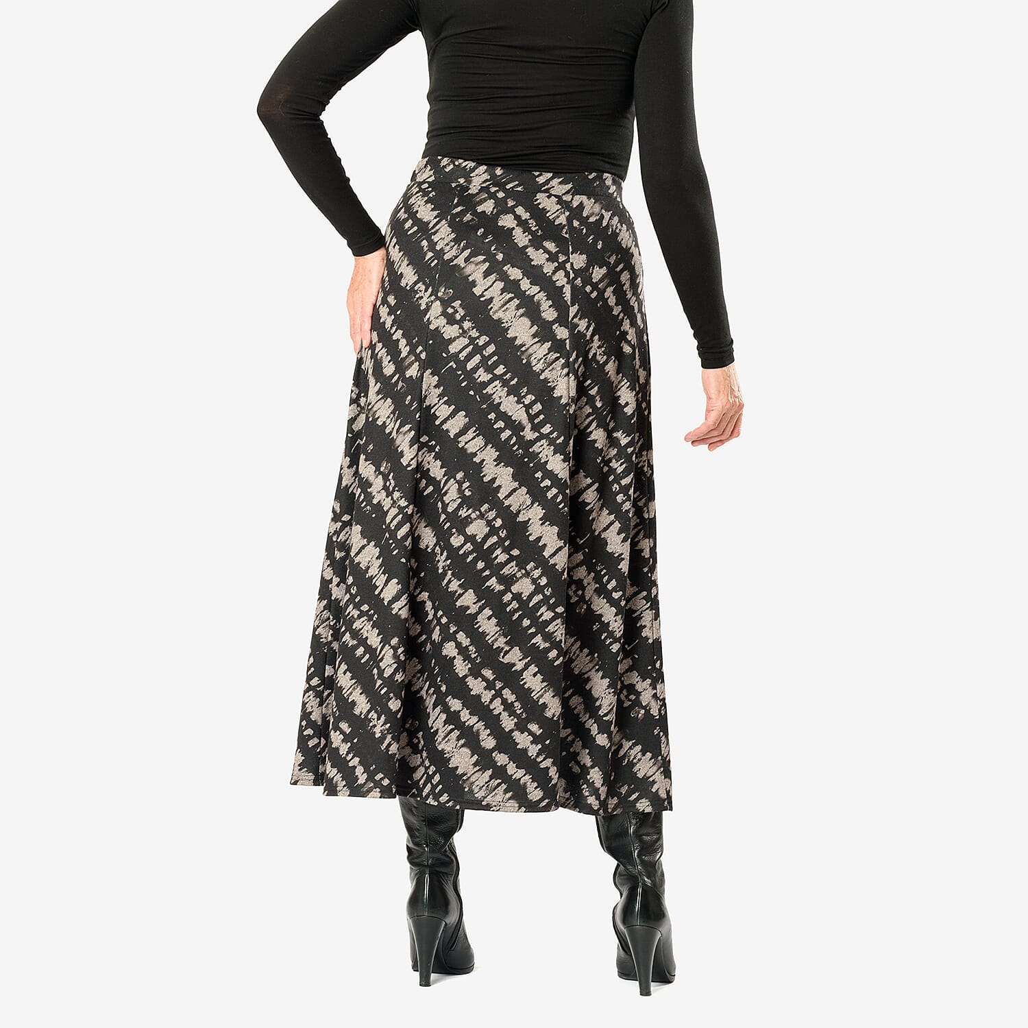 La Marey print pull on skirt