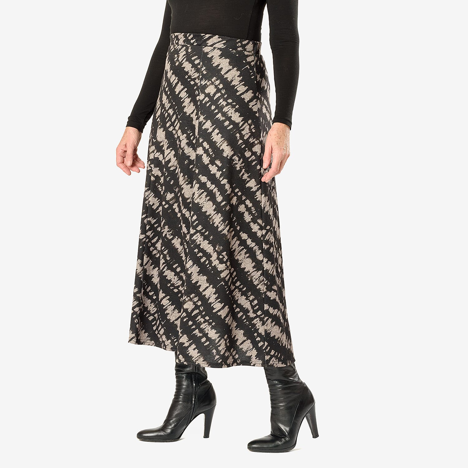 La Marey print pull on skirt