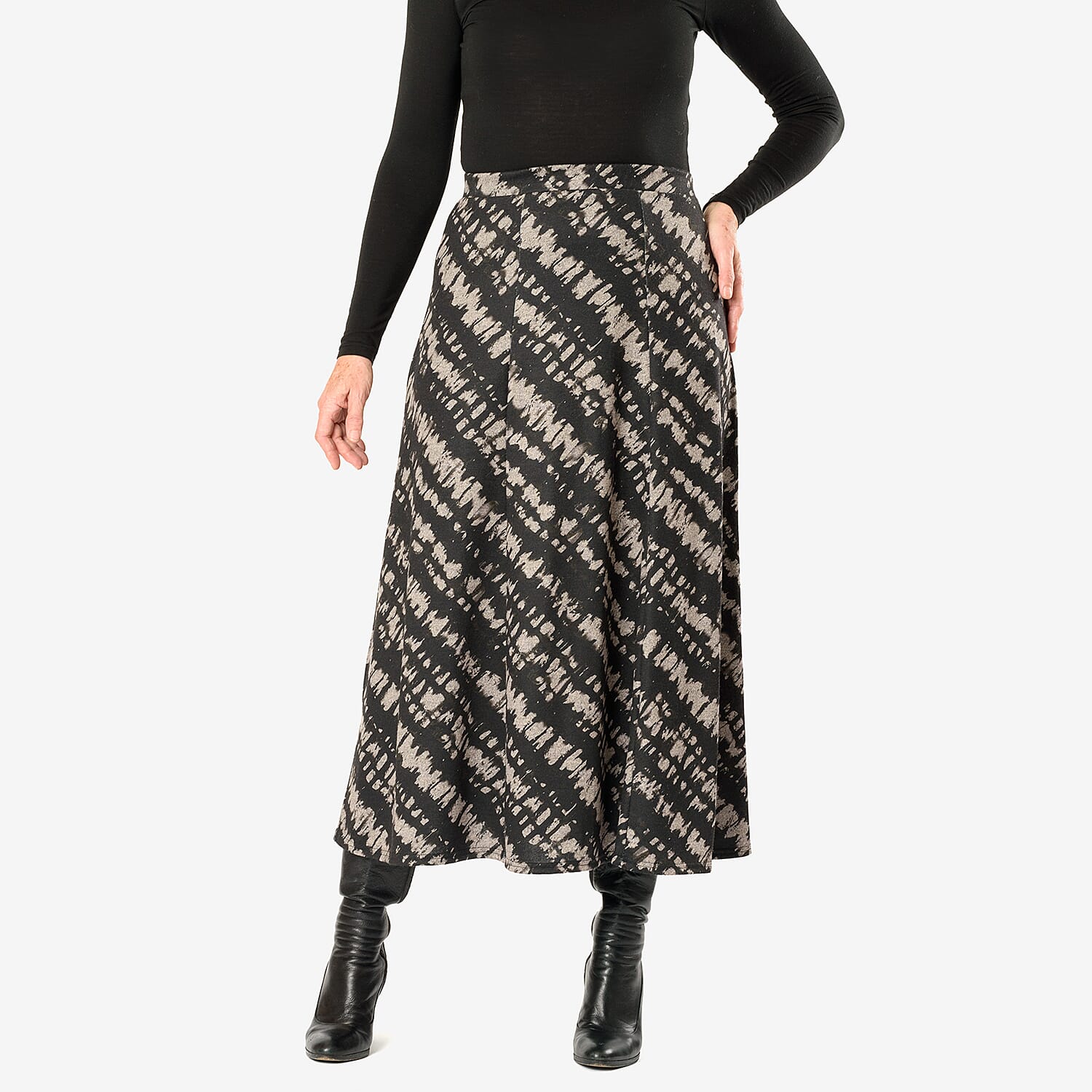 La Marey print pull on skirt