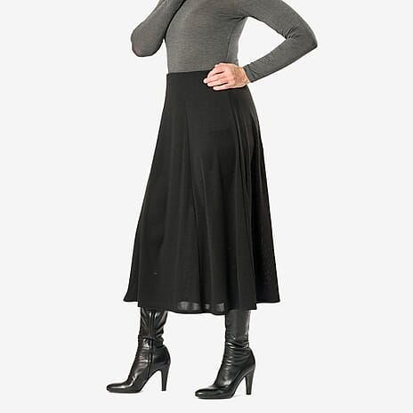 Emelia Pull On Knitted Skirt (Size L) - Black