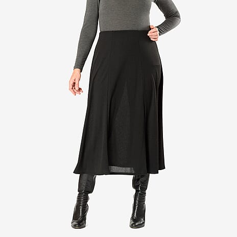Emelia Pull On Knitted Skirt (Size L) - Black