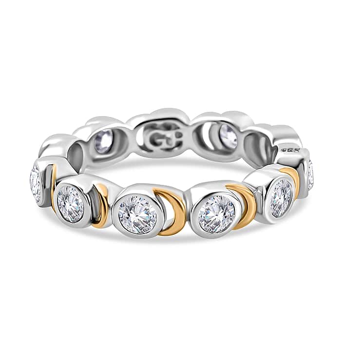 GP Collection - Moissanite Band Ring in Sterling Silver