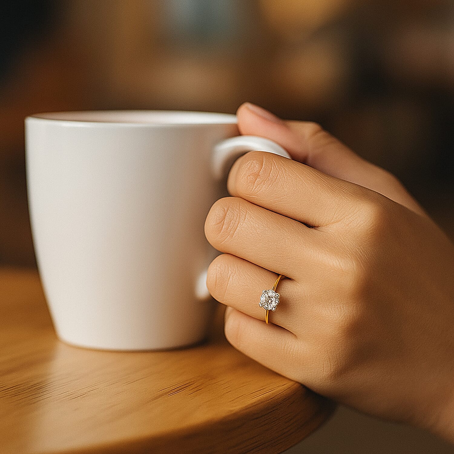 Luxuriant Diamond - Lab Grown Diamond Solitaire Ring in Sterling Silver