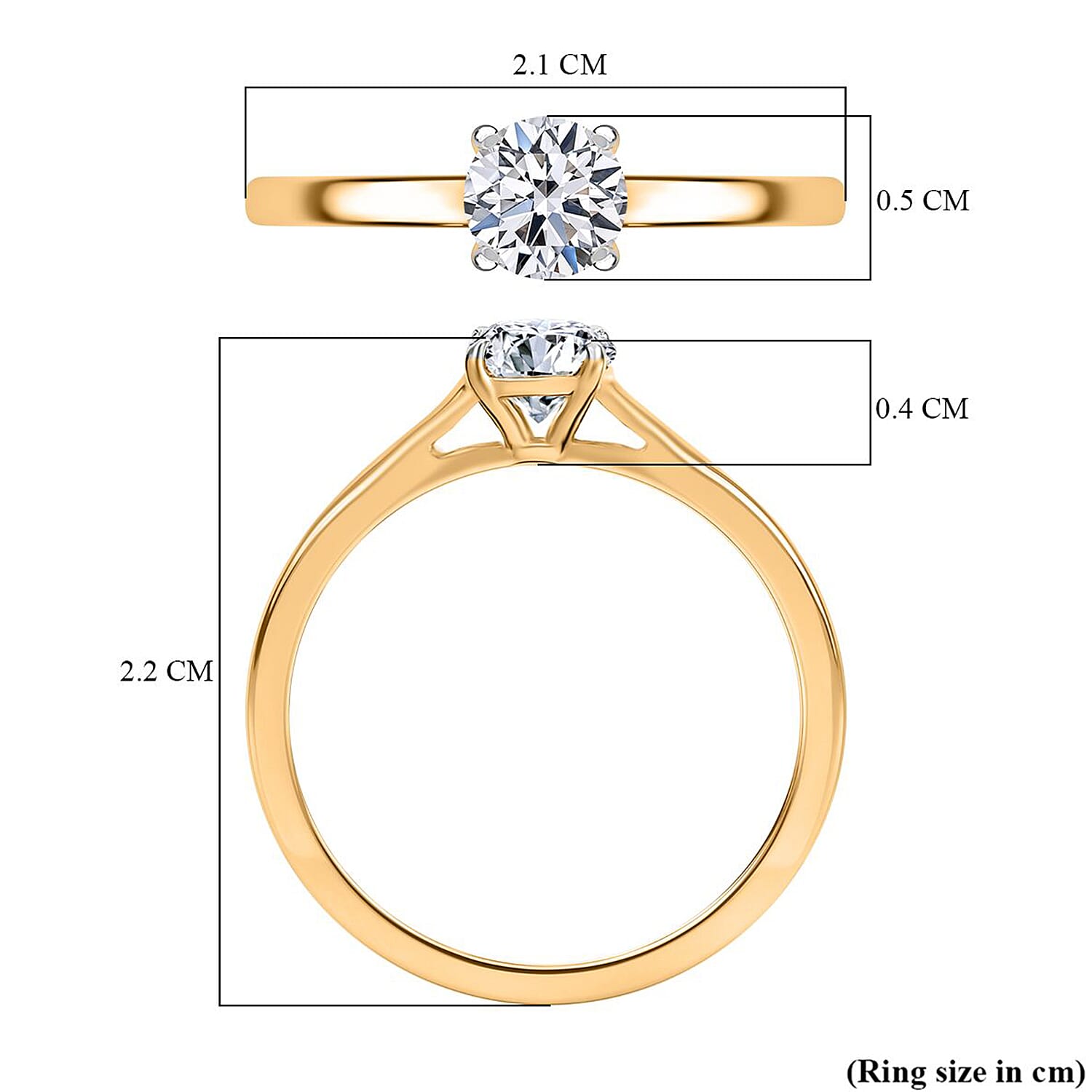 Luxuriant Diamond - Lab Grown Diamond Solitaire Ring in Sterling Silver