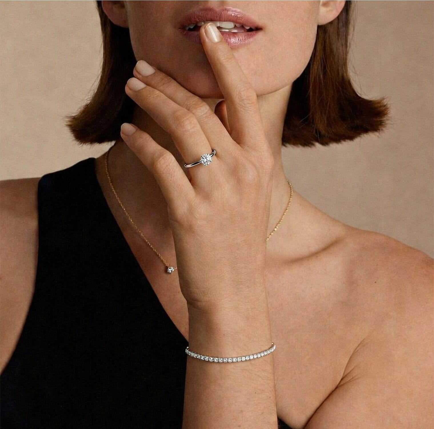 Luxuriant Diamond - Lab Grown Diamond Solitaire Ring in Sterling Silver