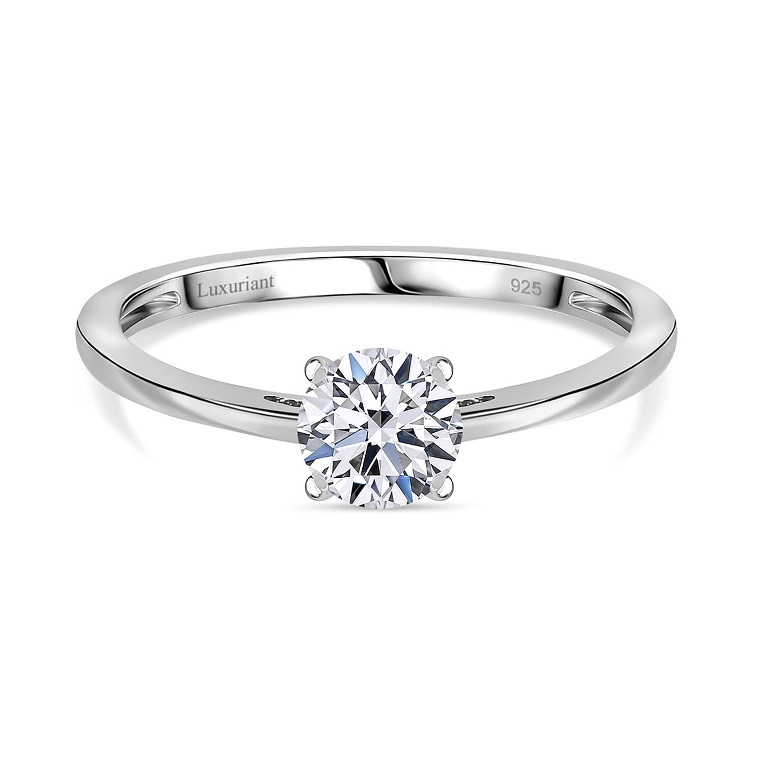 Luxuriant Diamond - Lab Grown Diamond Solitaire Ring in Sterling Silver