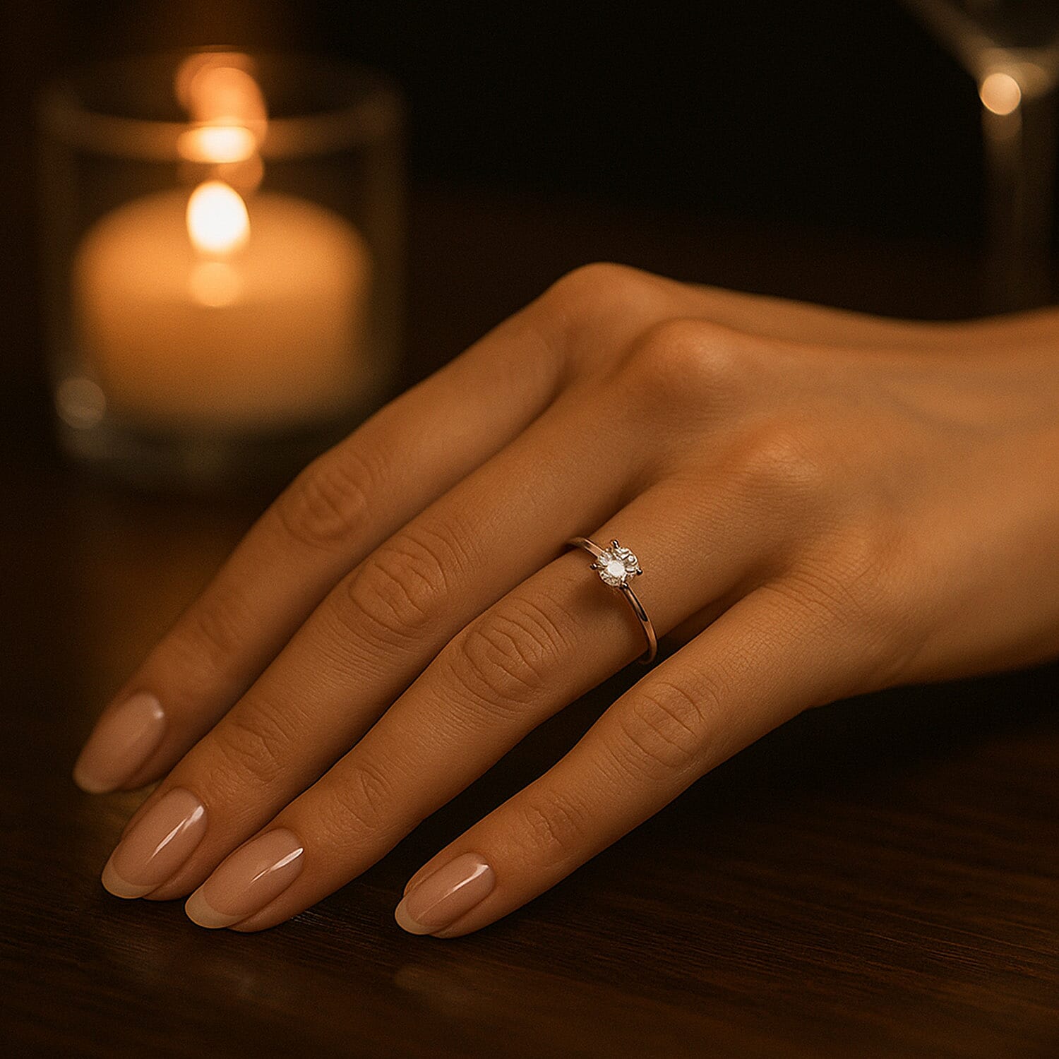 Luxuriant Diamond - Lab Grown Diamond Solitaire Ring in Sterling Silver