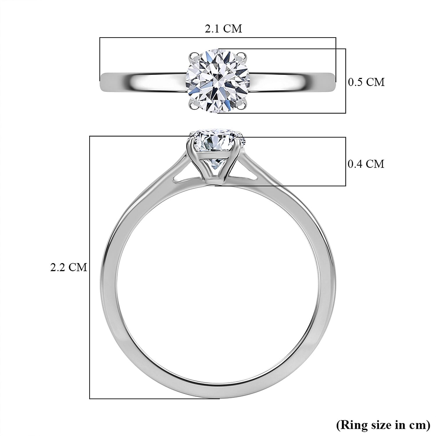 Luxuriant Diamond - Lab Grown Diamond Solitaire Ring in Sterling Silver