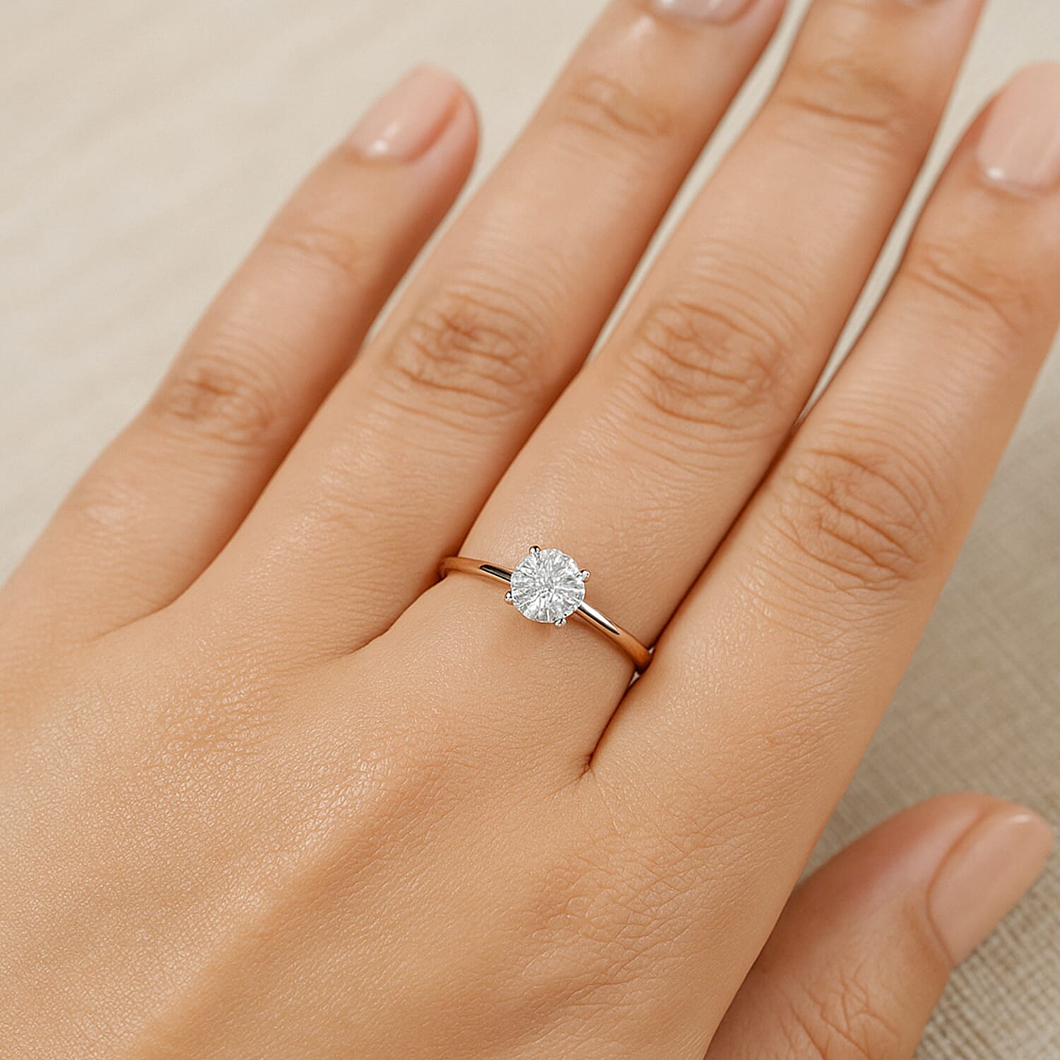 Luxuriant Diamond - Lab Grown Diamond Solitaire Ring in Sterling Silver