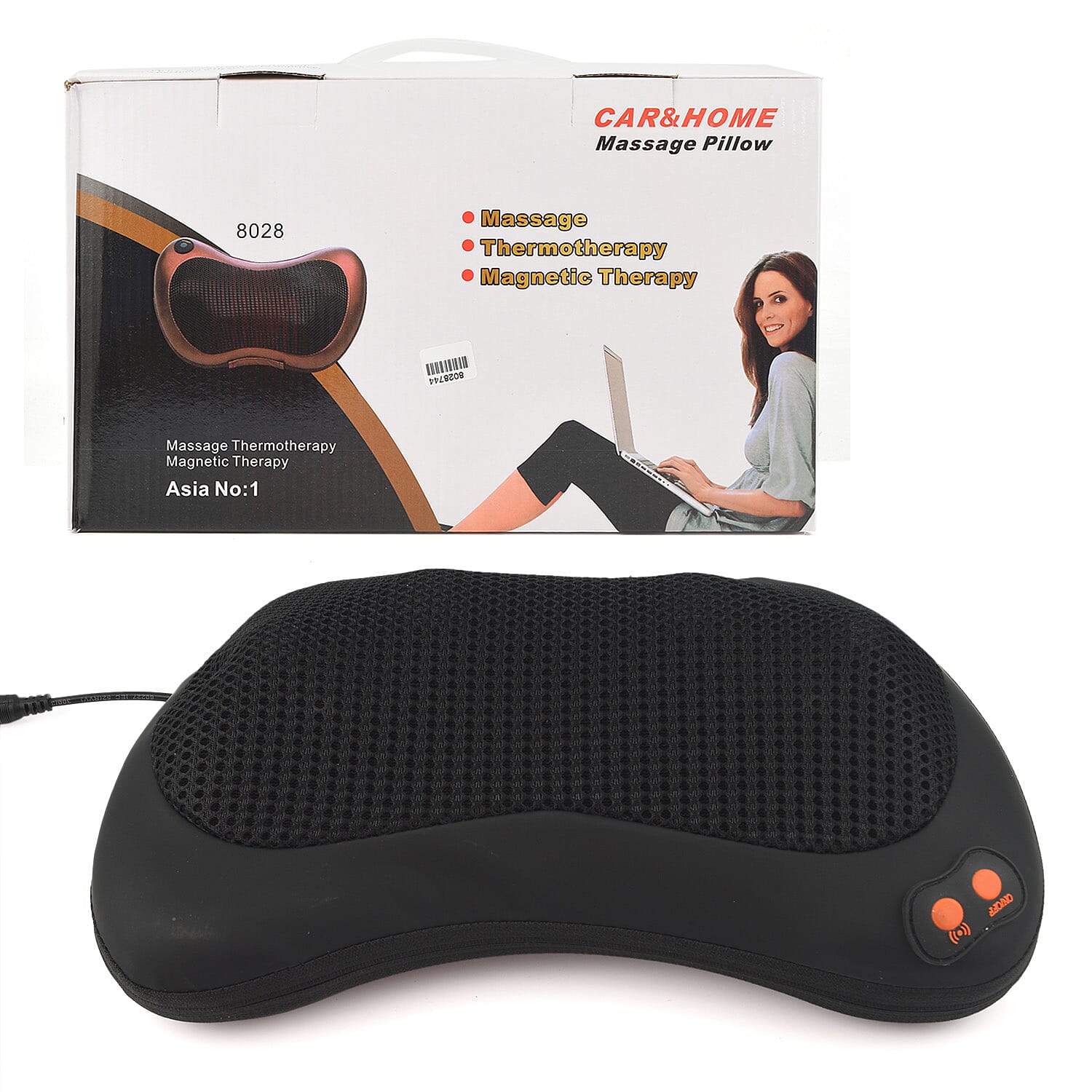 Massage Pillow for Neck & Back - Black
