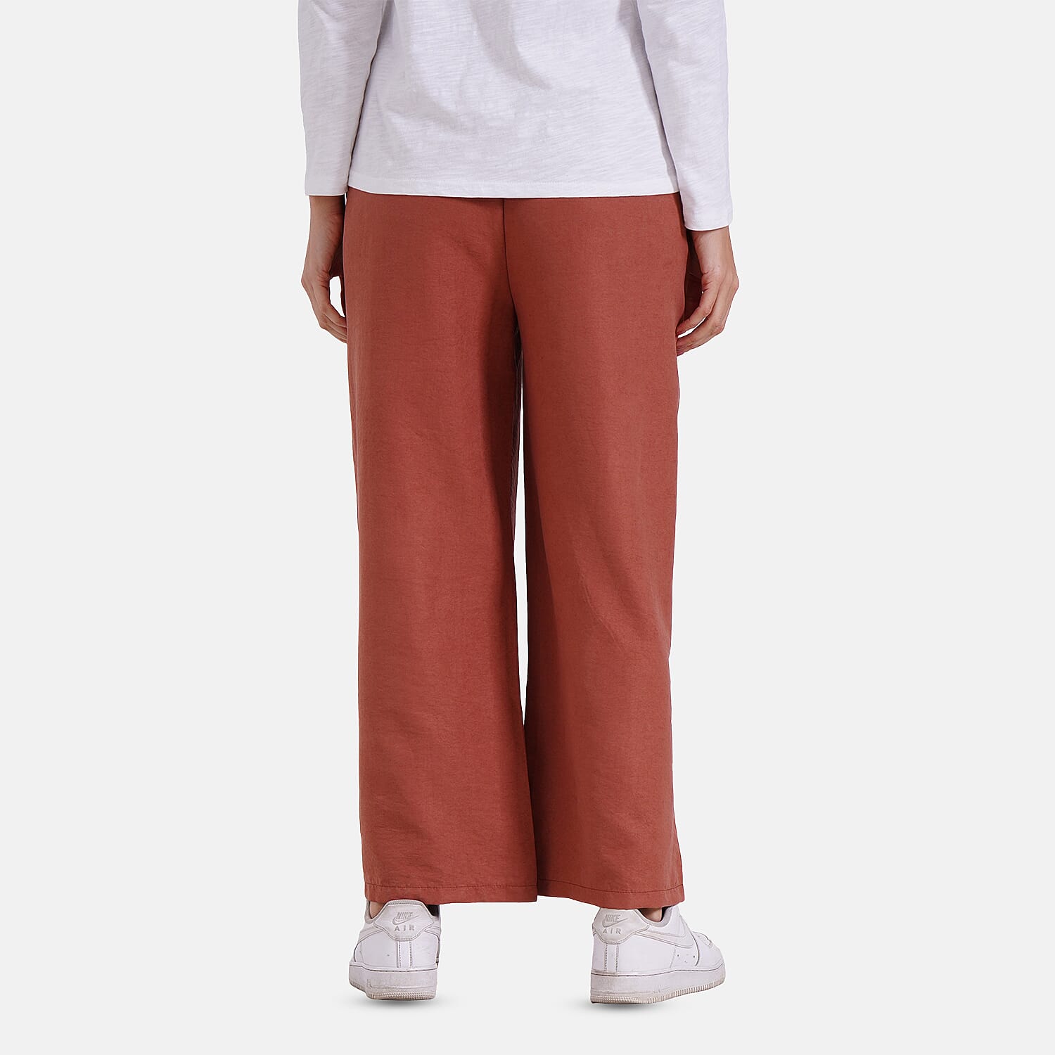 Tamsy Wide Leg Lounge Trousers with Pockets (Size M) - Black