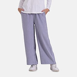 Tamsy Wide Leg Lounge Trousers with Pockets (Size M) - Black