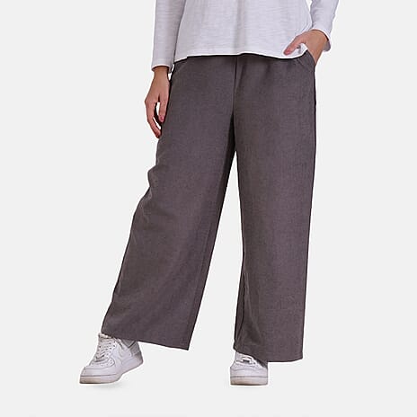 - Maisi Relaxed Fit Wide Leg Lounge Trouser (Size XXL) - Grey
