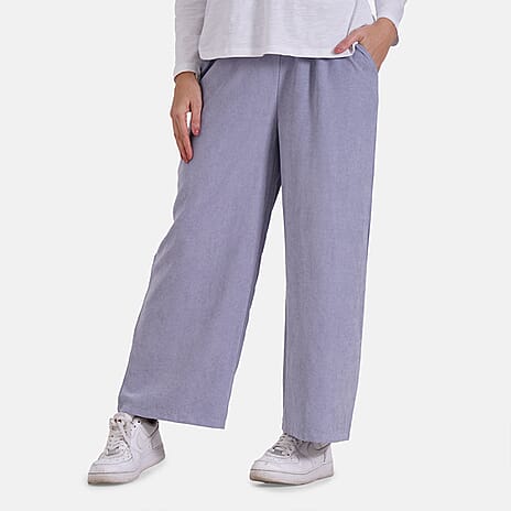 - Maisi Relaxed Fit Wide Leg Lounge Trouser (Size M) - Blue
