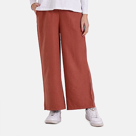 - Maisi Womens Wide Leg Lounge Trousers (Size L) - Pink