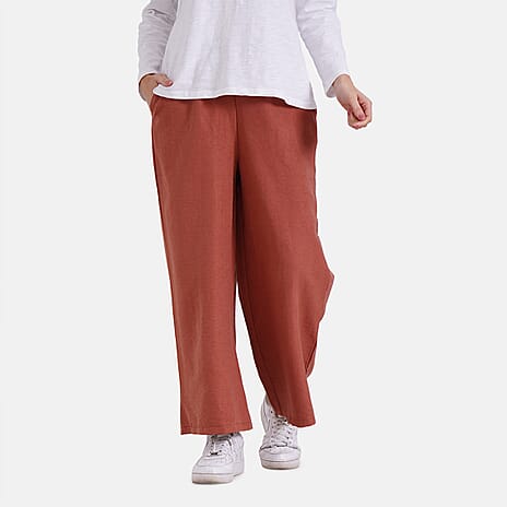 - Maisi Womens Wide Leg Lounge Trousers (Size L) - Pink