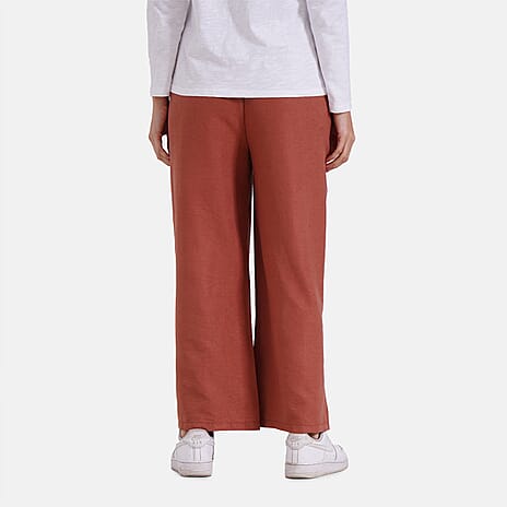 - Maisi Womens Wide Leg Lounge Trousers (Size XL) - Pink