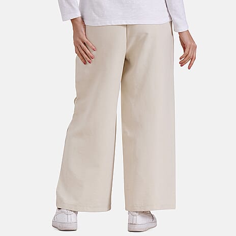 - Maisi Womens Wide Leg Lounge Trousers (Size L) - Yellow