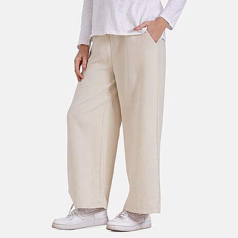 - Maisi Womens Wide Leg Lounge Trousers (Size XL) - Yellow