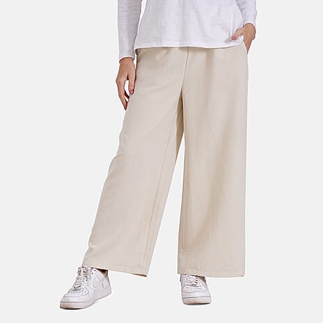 - Maisi Womens Wide Leg Lounge Trousers (Size XL) - Yellow