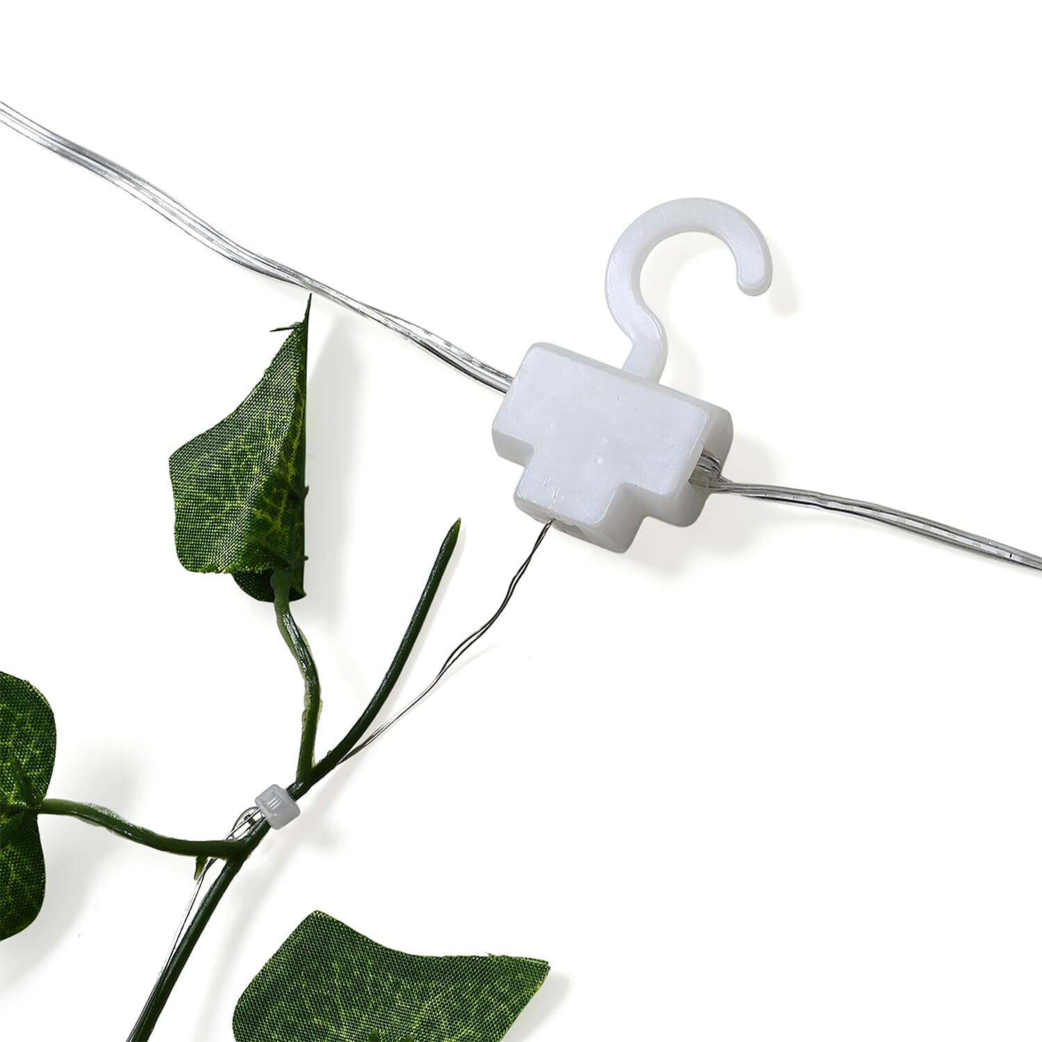 Solar Ivy Leaf String Lights - Green Garland with 160 Warm White LEDs & Rechargeable Battery (Included)