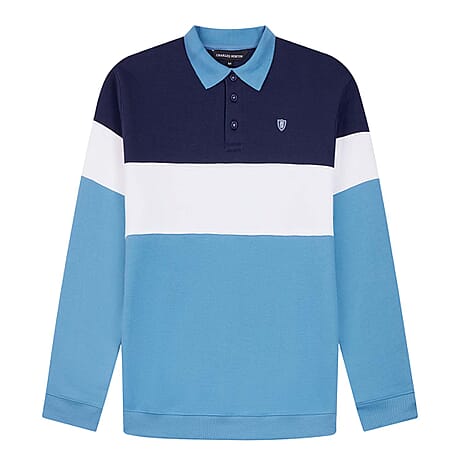 Charles Norton Cotton Sweat Shirt (Size - XXL) - Blue