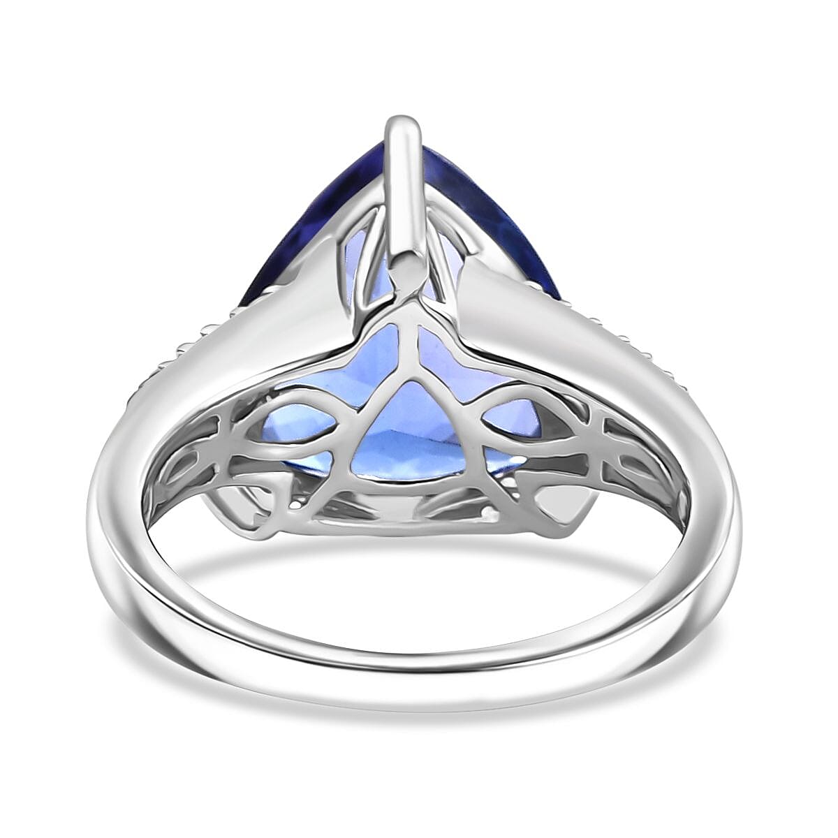 RHAPSODY - 950 Platinum AAAA Tanzanite & White Diamond (VS-E-F) Solitaire Ring 7.84 Ct.