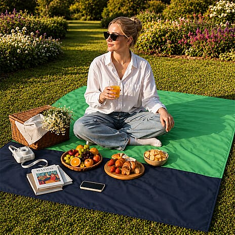 Waterproof Picnic Blanket (Size 200x200cm) - Green