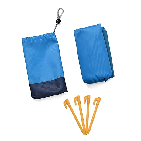 Waterproof Picnic Blanket (Size 200x200cm) - Blue