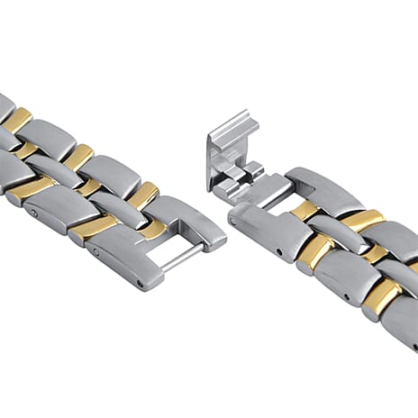 Krug Baumen Regatta 5 Diamond Blue Dial 4ATM WR Ladies Watch with Silver - Gold Colour Strap