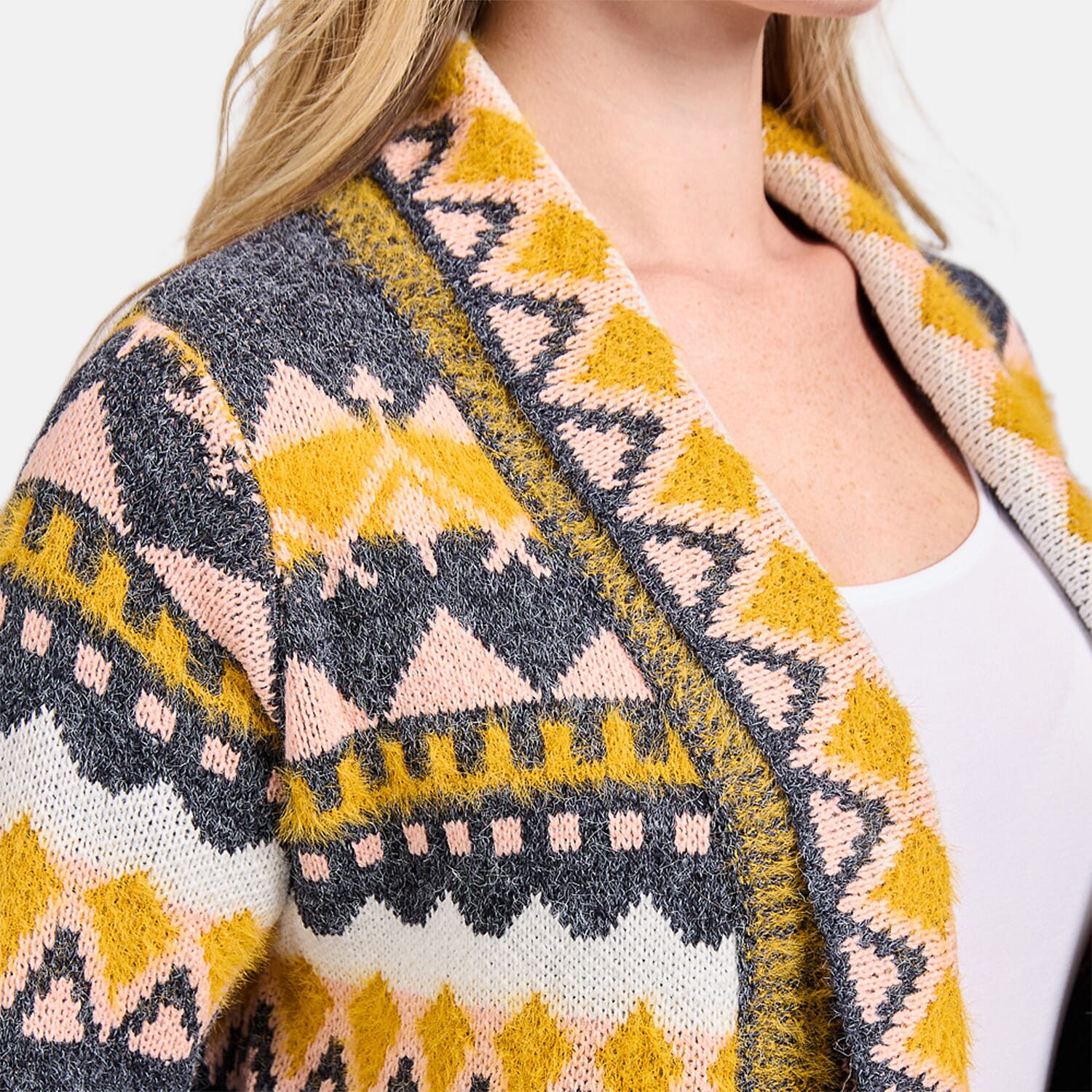 Mudflower Fringed Aztec Cardigan 