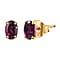 Orissa Natural Rhodolite Garnet Solitaire Stud Push Post Earring in 18K YG Vermeil Sterling Silver 1.172  Ct.