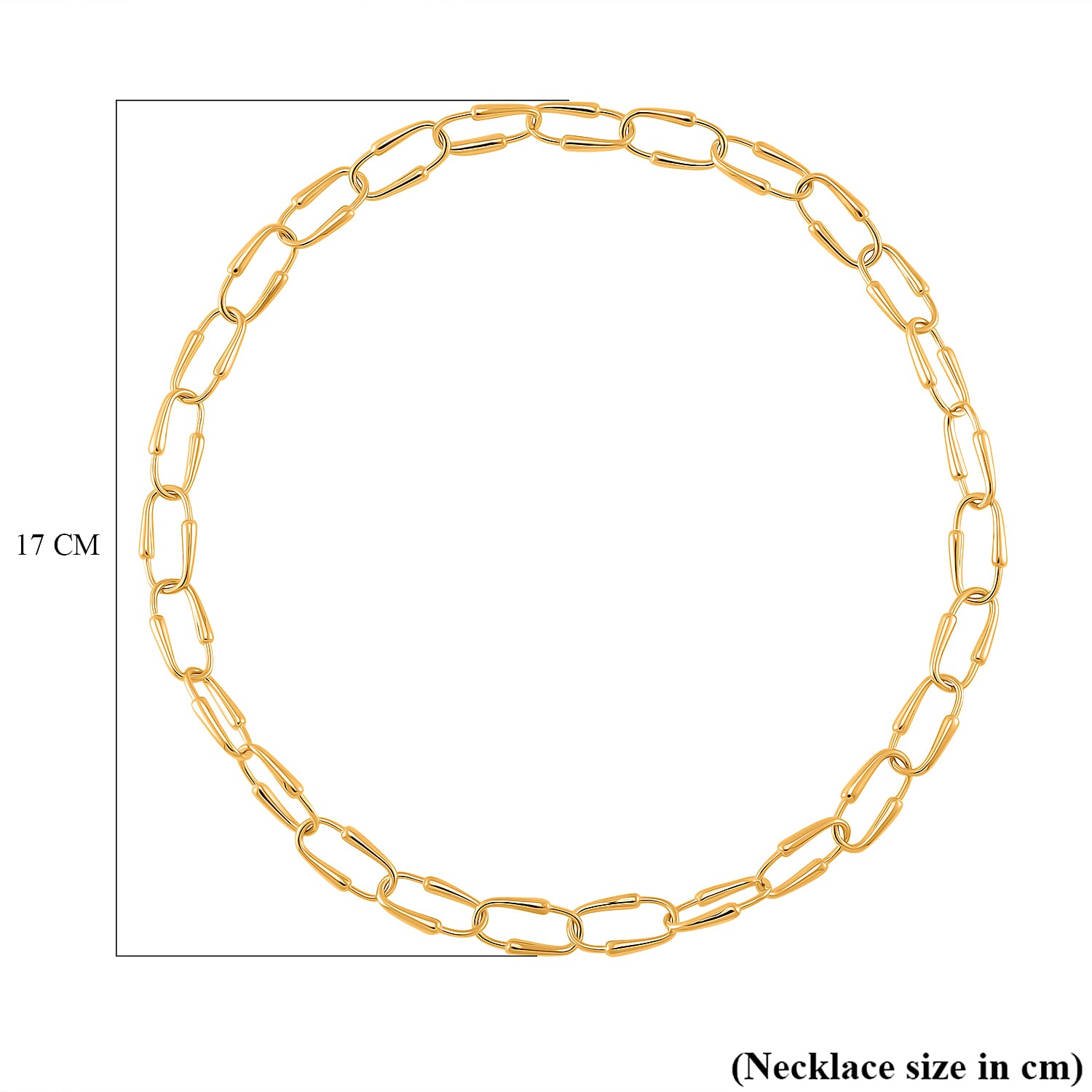 LUCY Q - Drop Link Collection Necklace (Size - 20) with Clasp in 18K Vermeil Yellow Gold Plated Sterling Silver, Silver Wt. 50.00 Gms.