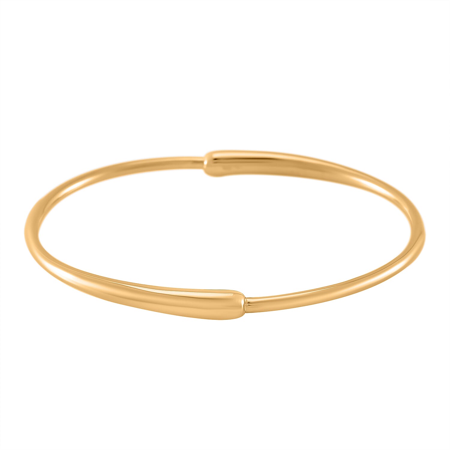 LUCY Q - Drop Link Collection Openable Full Bangle (Size - 6.75) in 18K Vermeil Yellow Gold Over Sterling Silver
