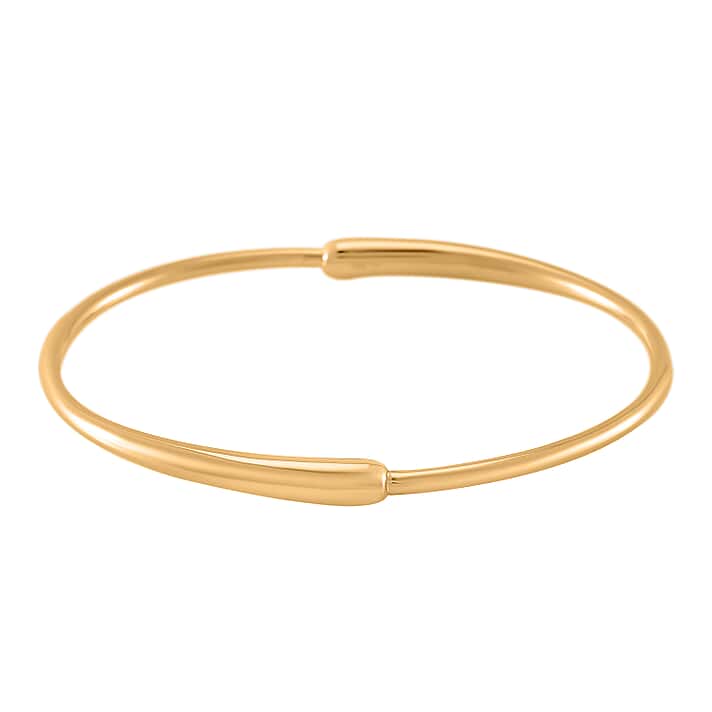 LUCY Q - Drop Link Collection Openable Full Bangle (Size - 6.75) in 18K Vermeil Yellow Gold Over Sterling Silver
