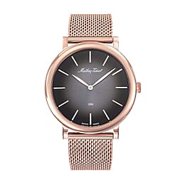 Mathey Tissot Monsoon Swiss Movt. 5ATM WR Green Dial Mens Watch with Silver Colour Stainless Steel Mesh Strap