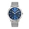 Mathey Tissot Monsoon Swiss Movt. 5ATM WR Blue Dial Mens Watch with Silver Colour Stainless Steel Mesh Strap