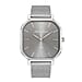 Mathey Tissot Monsoon Square Swiss Movt. 3ATM WR Blue Dial Mens Watch with Silver Colour Stainless Steel Mesh Strap