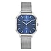 Mathey Tissot Monsoon Square Swiss Movt. 3ATM WR Blue Dial Mens Watch with Silver Colour Stainless Steel Mesh Strap