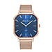 Mathey Tissot Monsoon Square Swiss Movt. 3ATM WR Blue Dial Mens Watch with Silver Colour Stainless Steel Mesh Strap