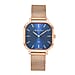 Mathey Tissot Monsoon Square Swiss Movt. 3ATM WR Blue Dial Ladies Watch with Silver Colour Stainless Steel Mesh Strap