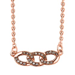 Yellow Diamond Necklace (Size - 20) with Lobster Clasp in Rhodium Overlay Sterling Silver