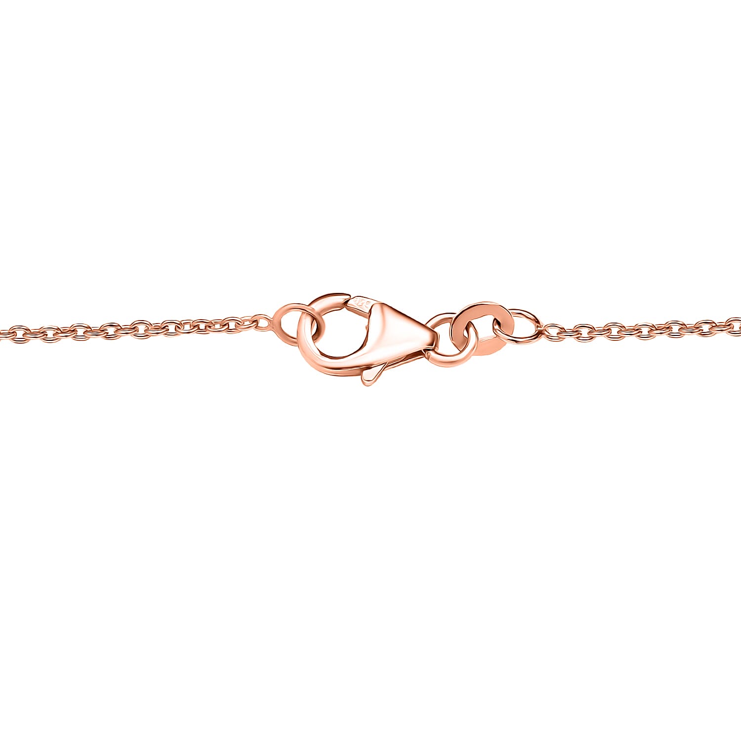 Champagne Diamond Necklace (Size - 20) with Lobster Clasp in 18K Vermeil Rose Gold Plated Sterling Silver 0.20 Ct